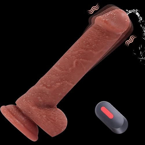 TDLPlus Realistischer Dildo mit Spritzfunktion Saugnapf Squirting Dildo Silikon Dildo Vibrator 7 Vibrationsmodi Fernbedienung Vibratorensets für Frauen Groß Spritzdildo Sexspielzeug für Männer Paare