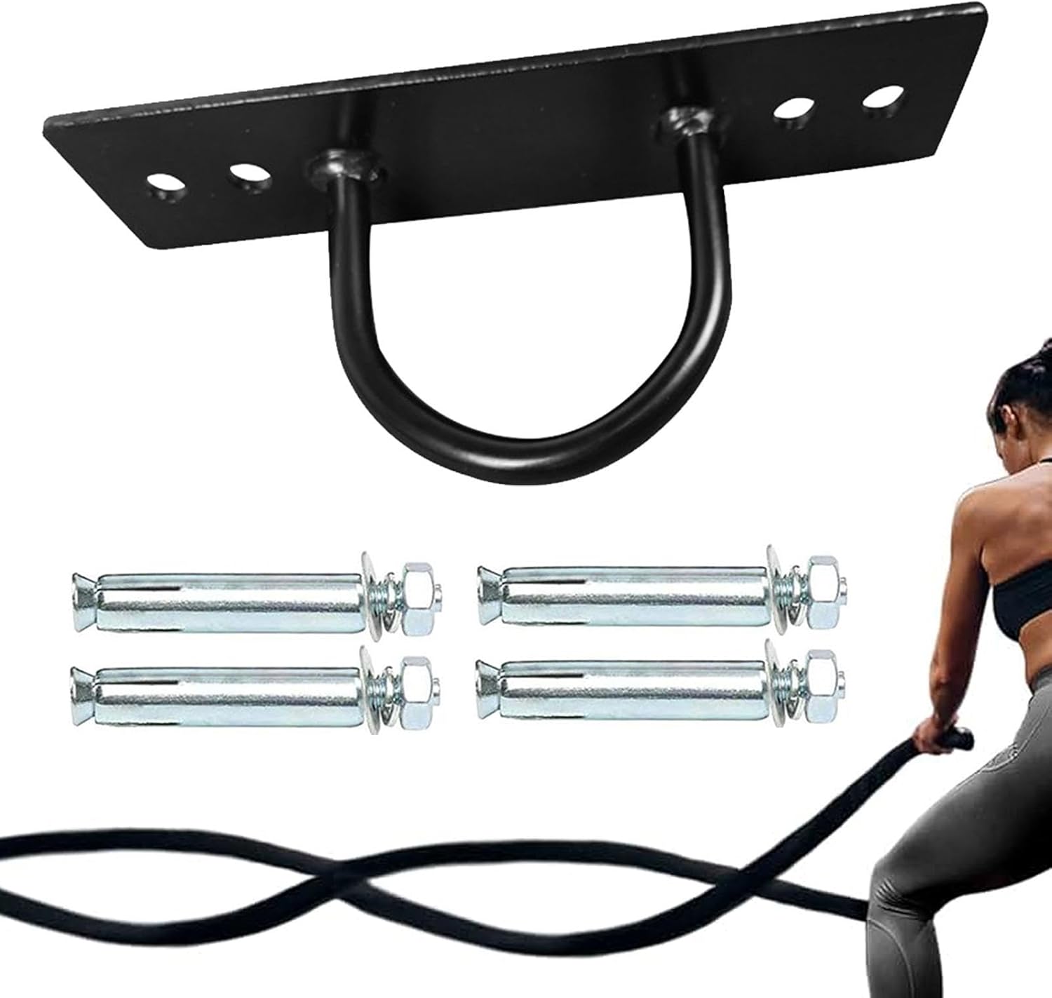 Battle Rope Bracket | Heavy Duty Wall Mount Hook,Gymnastics Rings Ceiling Mount,for Gym Workout Exercise Training Garage Apartment Studio Outdoor Yoga Backyard