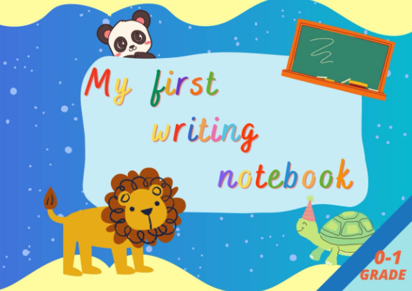 Independently published My first writing notebook 0-1 grade: Handwriting practice pages for kids with colored lines and backgrounds. Blank lined notebook for kids.