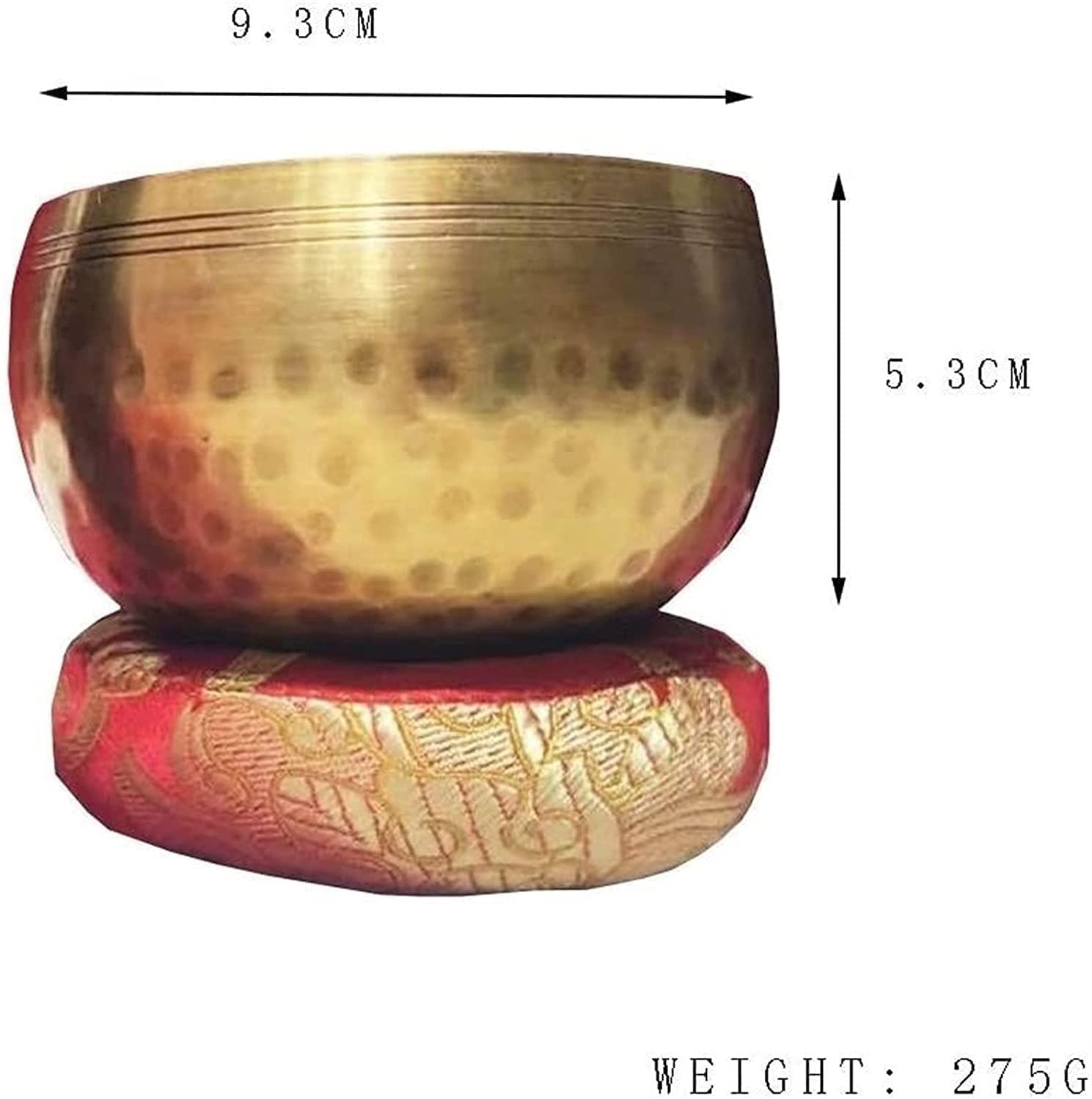 Set di Campane tibetane per Meditazione e Terapia del Suono con mazzuolo e Cuscino, realizzate a Mano in Nepal per Yoga, consapevolezza, guarigione dei Chakra e autoregolazione.