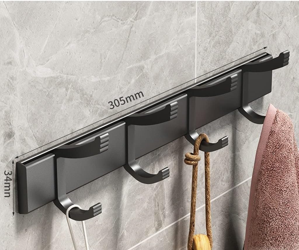 3/4/5/6/7/8 Hooks Coat Rack Wall Mount Hook Hanger Organizer Hat Clothes Hanging For Towel Jacket