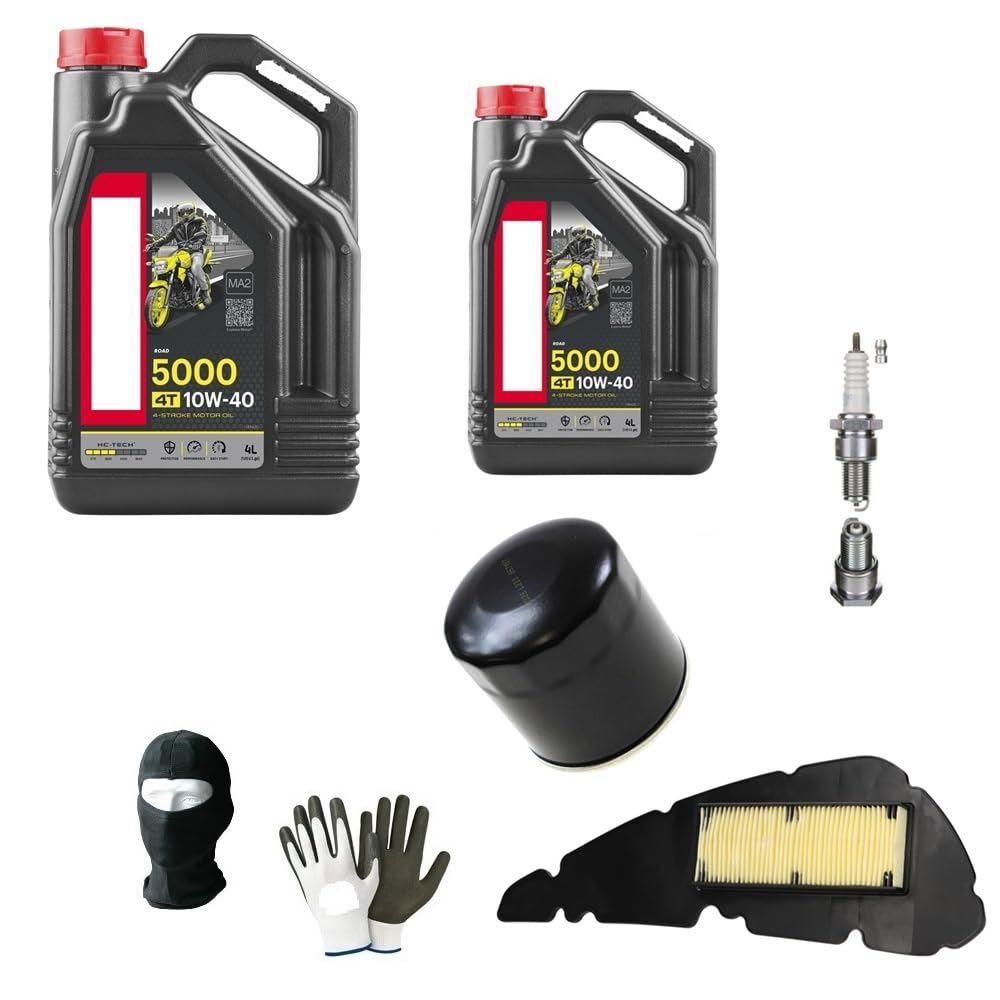 KOMPATIBEL MIT Yamaha NEW Cygnus R 125 Service-KIT FÜR Roller 2 Liter ÖL 10W40 5000 4T HC-TECH Technology+ÖLFILTER+LUFTFILTER+ZÜNDKERZE