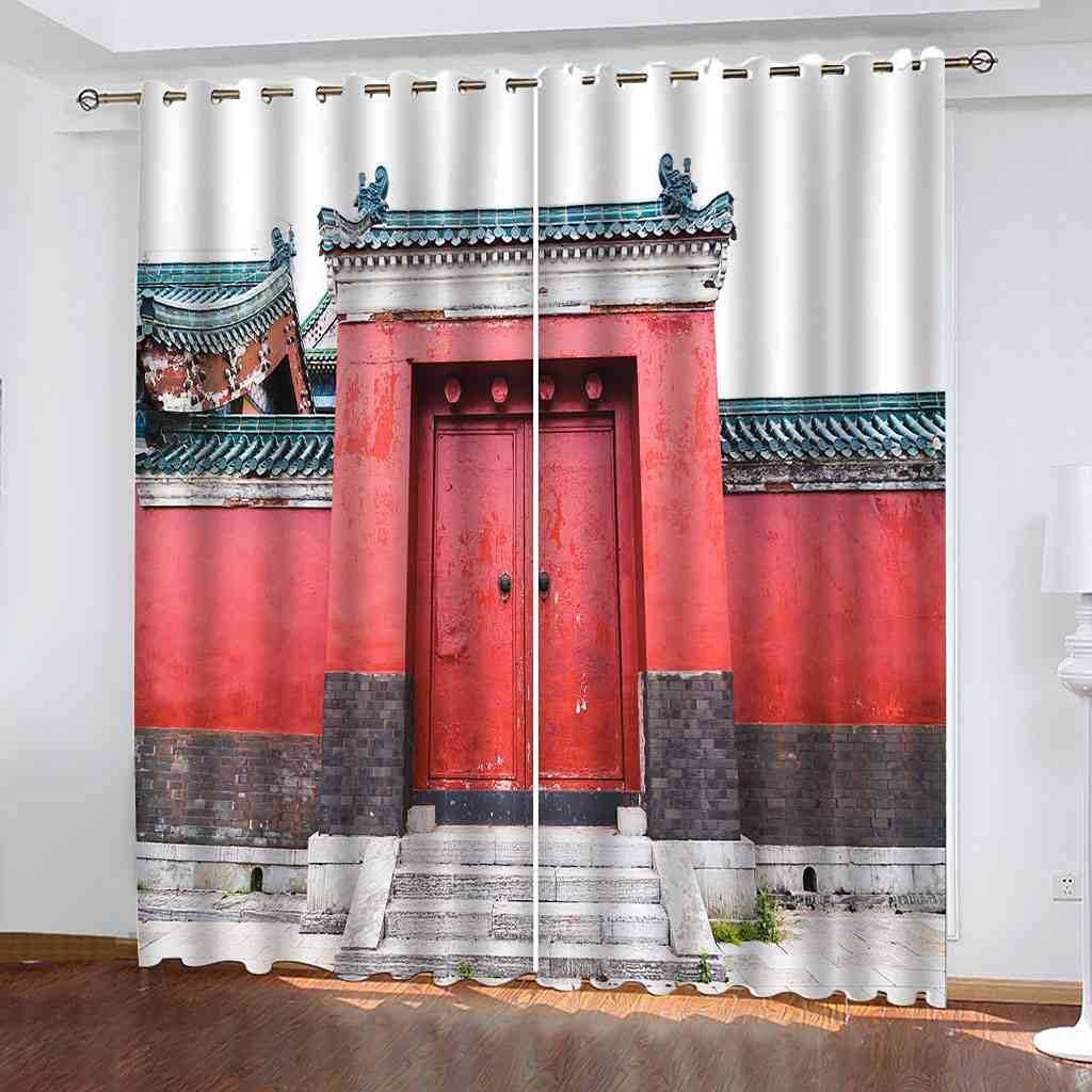 Rideau occultant rouge 200x160 cm pour salon et chambre d'enfant