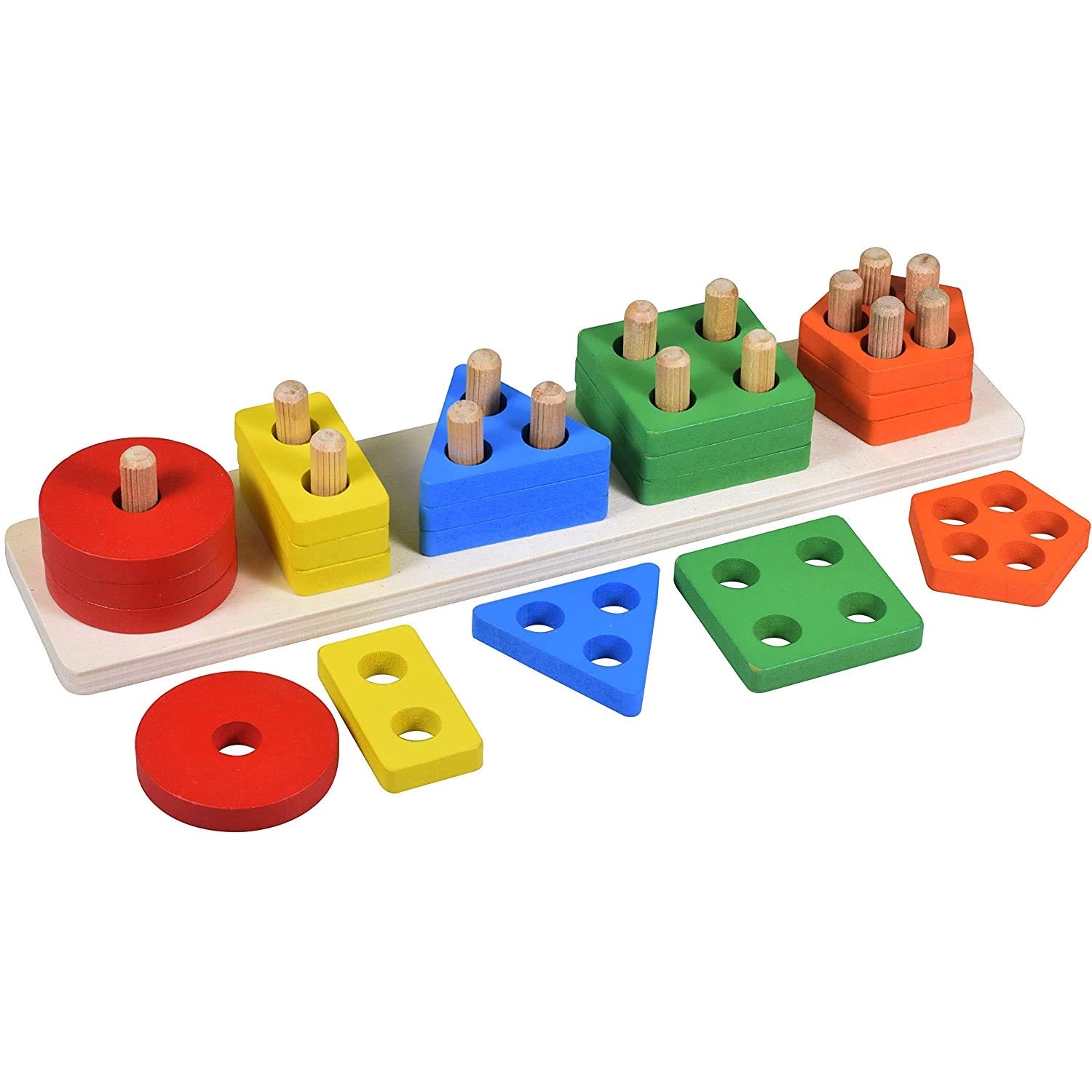 eS³kube Wooden Intellectual Angle Geometric Shapes Matching Five Column Blocks Educational & Learning Toys, 2+ Years (20 pieces) (B08R77L1NV) Amazon Price History, Amazon Price Tracker