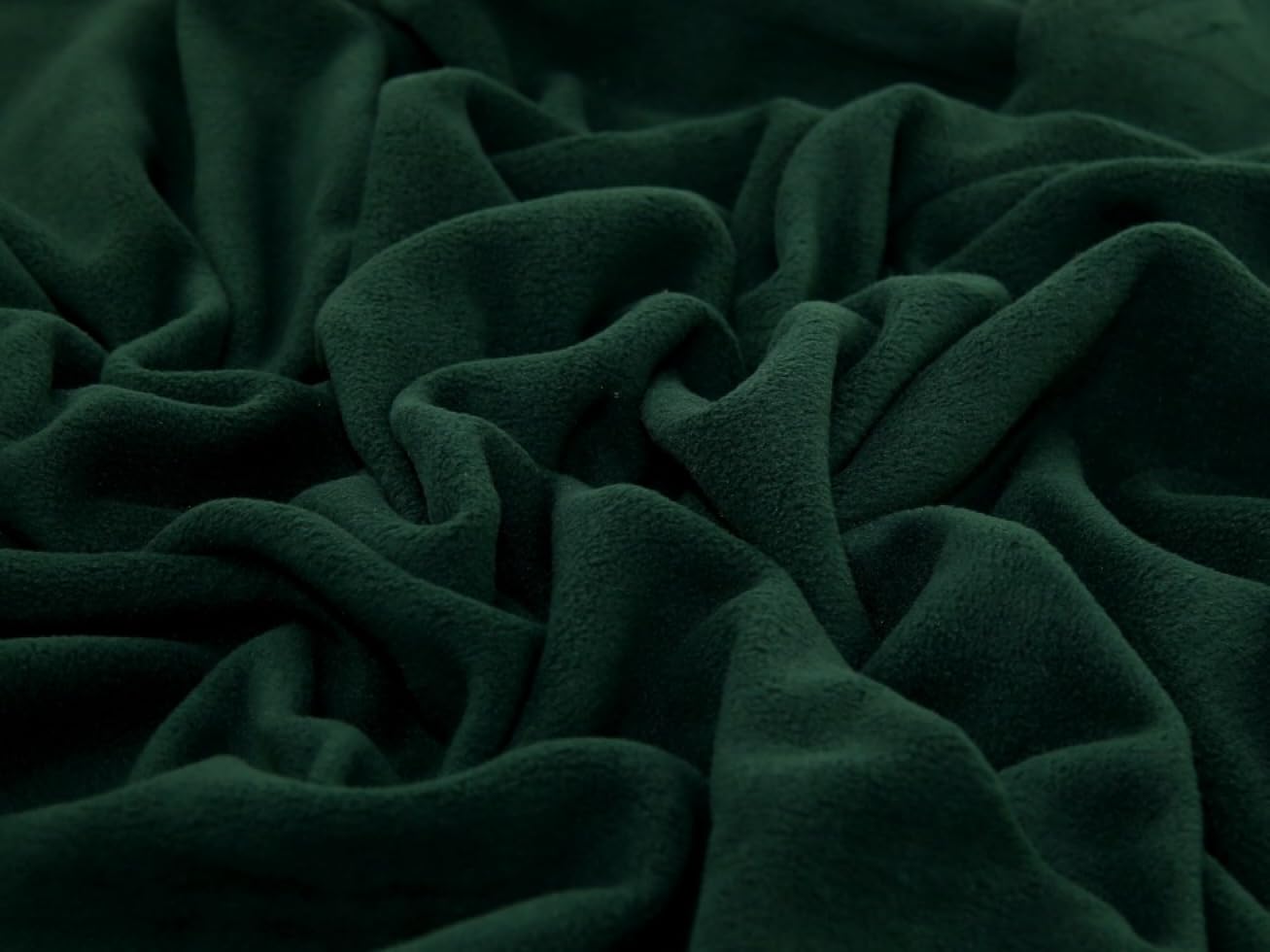 Minerva Dark Green Polar Fleece Fabric - Per Metre