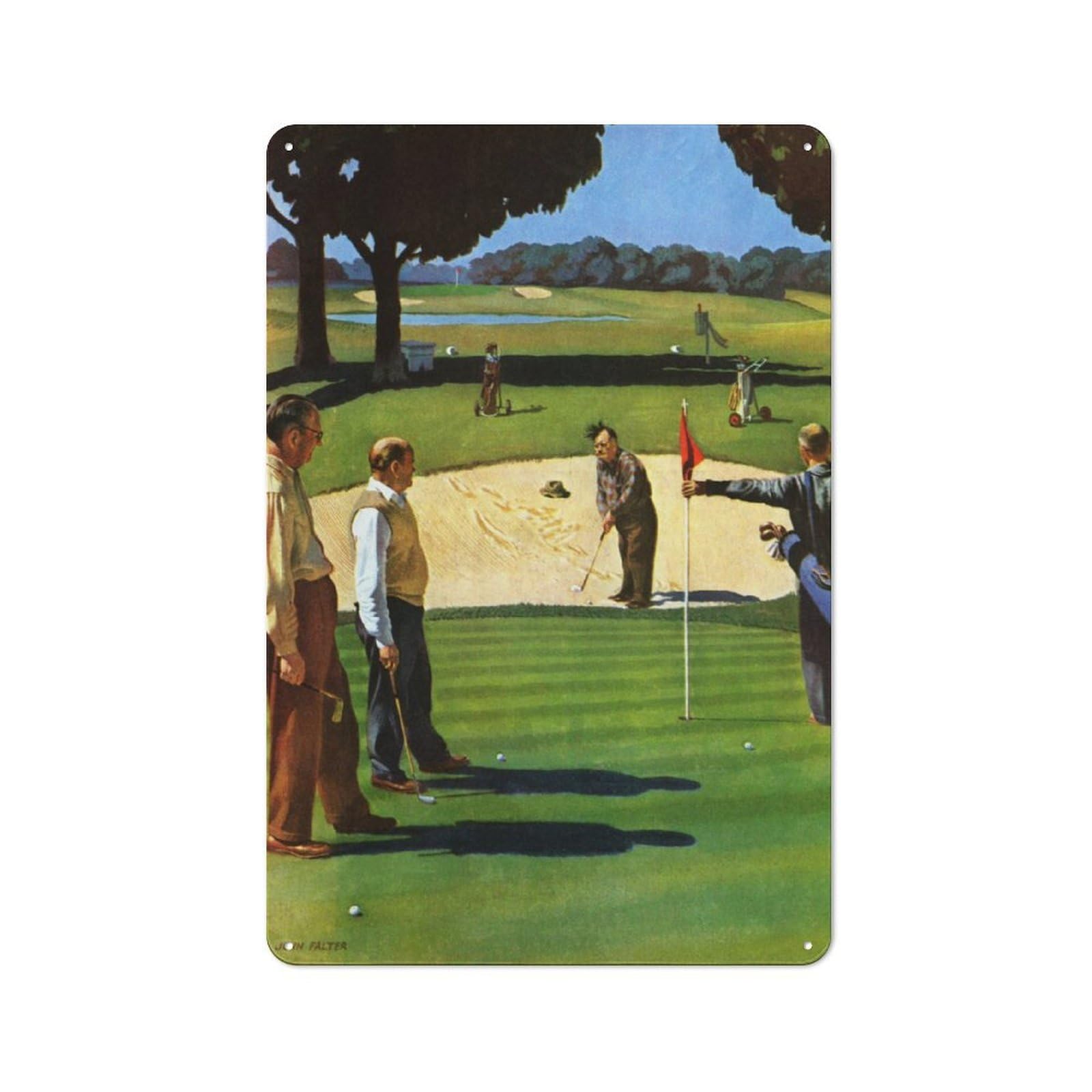 Junmoney Golf Retro Tin Sign 30X20cm For Man Cave Or Games Room, For Collectors Decorating Games Rooms And Man Caves