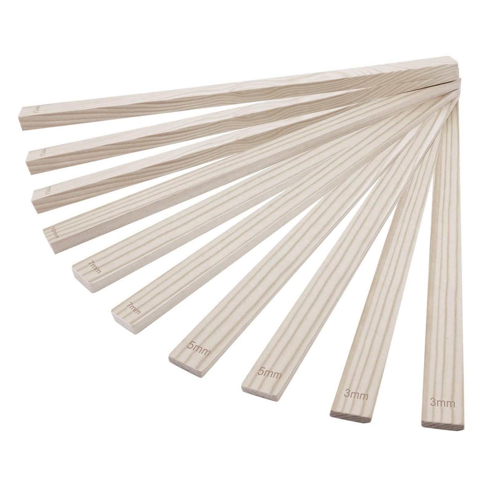 Yhplxyuus 10 / 20x / Set 5/10 Size Wood Rolling Out Sticks Pottery Rolling Depth Guide Sticks Pottery Teaching Mud Stick Guide