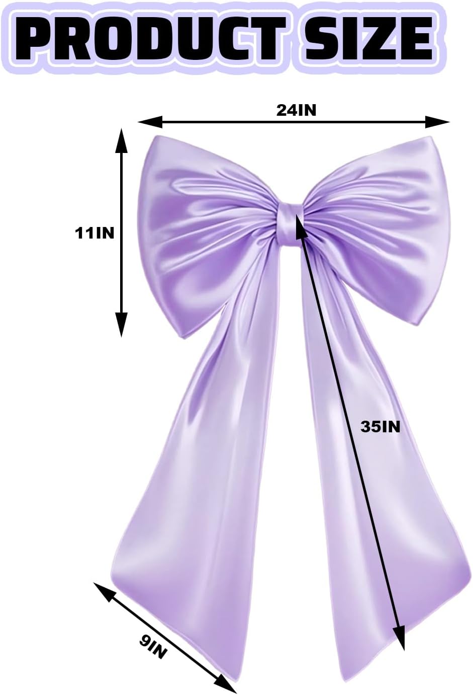 Large Bow Decor for Room, Large Purple Bow Birthday Party Backdrop, Wall and Door Decorations for Birthday, Wedding, Bridal Shower, Coquette Theme(Purple)