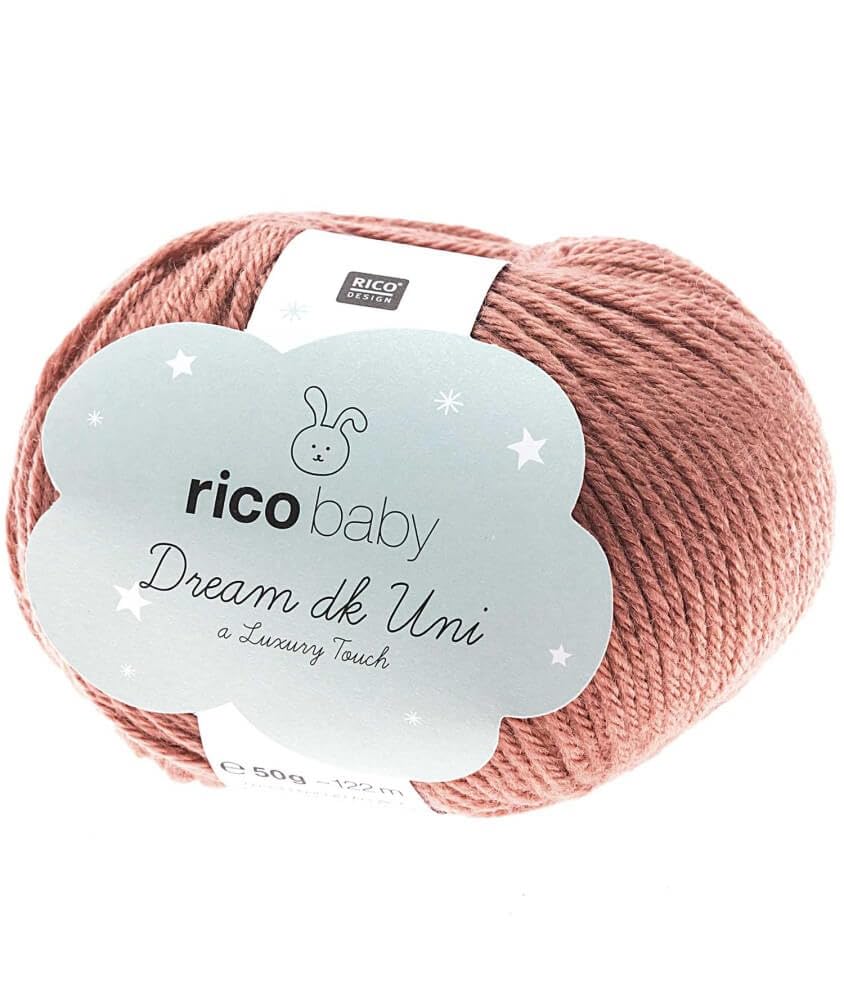 Fiico Pink Rico Baby Dream Solid-Coloured 008 Antique Soft Baby Wool For Knitting And Crocheting