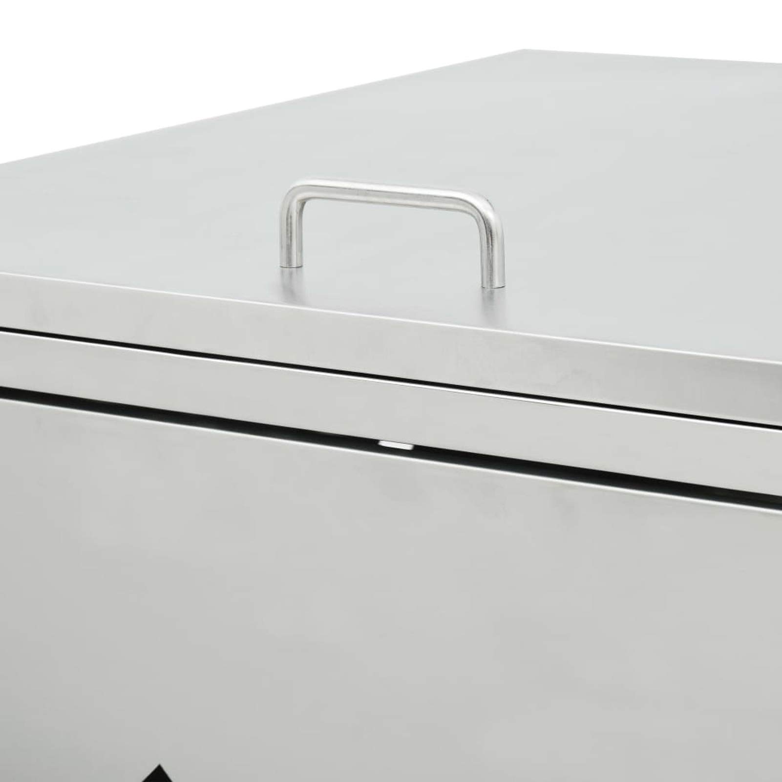 IKAYAA Mülltonnenbox 2 Tonnen 240L 2er Edelstahl Abschließbar Mülltonnenverkleidung Müllcontainer Mülltonnenschrank Metall Müllbox Draußen 138x77,5x115 cm