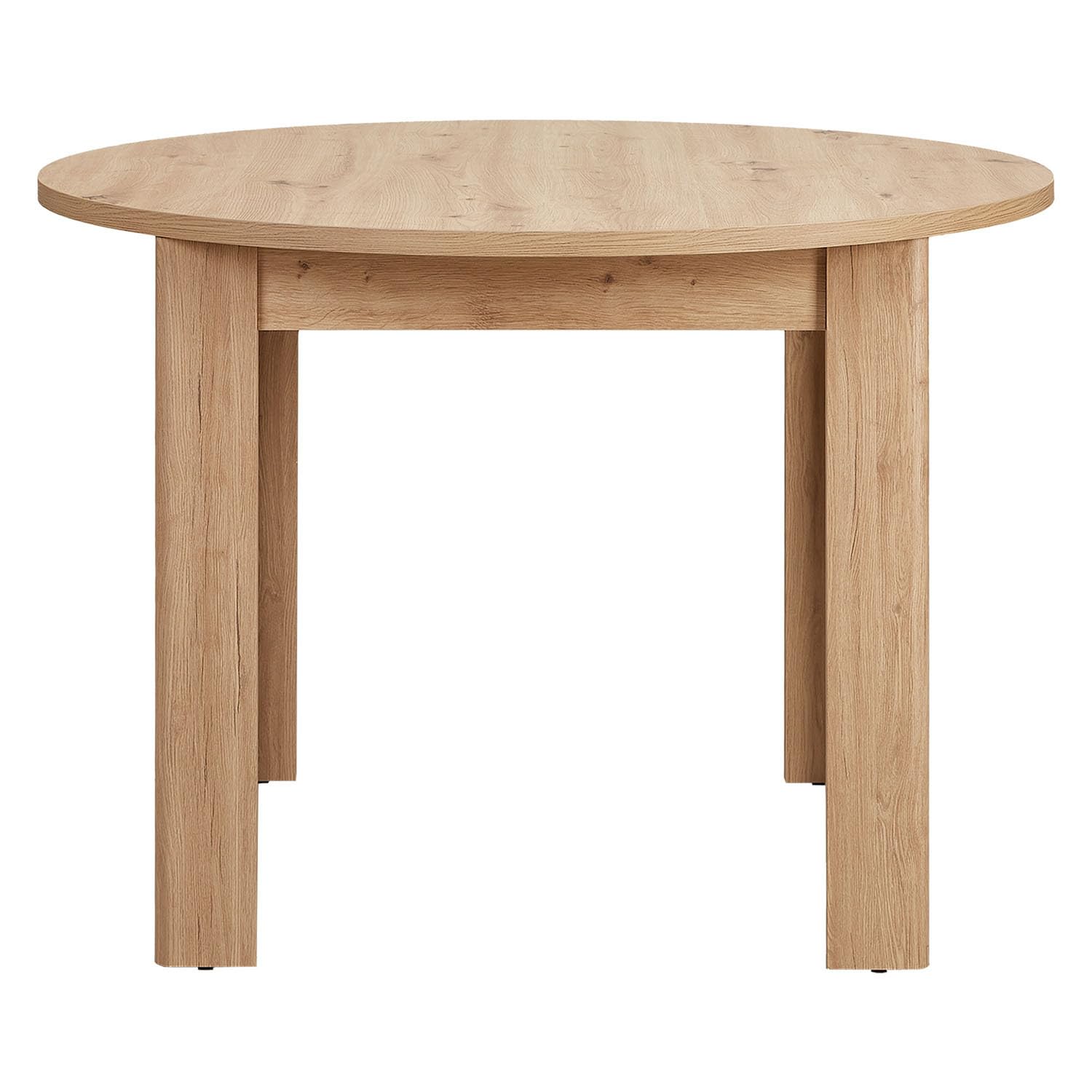 Homestyle4u 2789, Esstisch rund 106 cm Wohnzimmertisch Holz Natur Esszimmertisch Küchentisch Holztisch Esszimmer Tisch