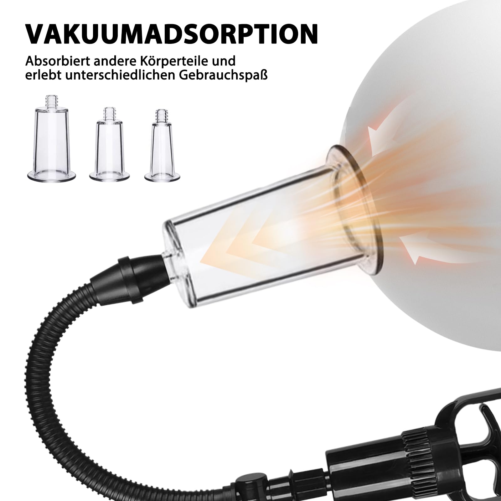 Ventouse de mamelon extra forte 3pcs avec Extracteur d'air manuel, Tétons Stimulation sex toys Pour Femme Couple, sex toys Pour Femme Couple