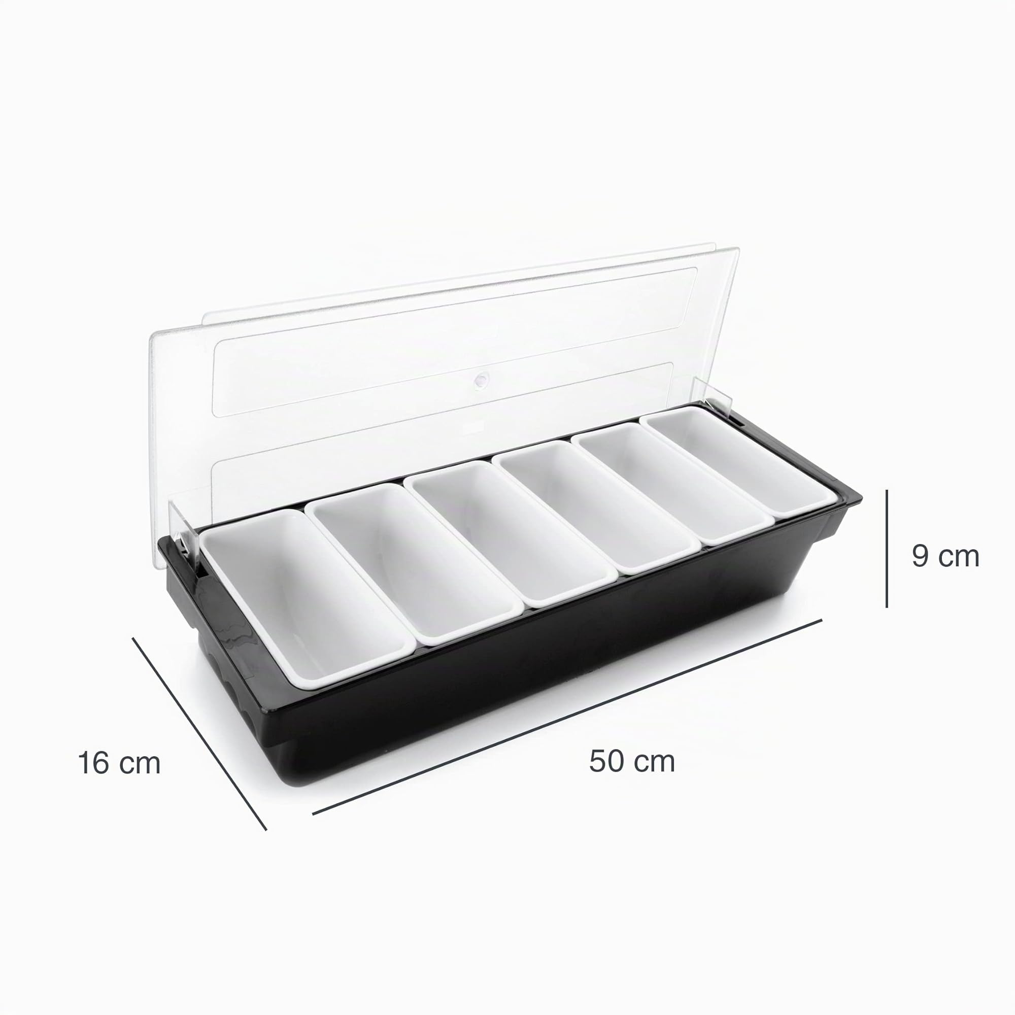 LACOR 61136 Contenedor Alimentos, Plateado, 6 Cavidades (450 ml)