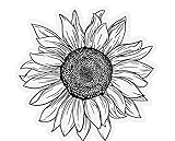 Black and White Sunflower Vinyl Sticker for Car Decal Water Bottle Car Window 2'