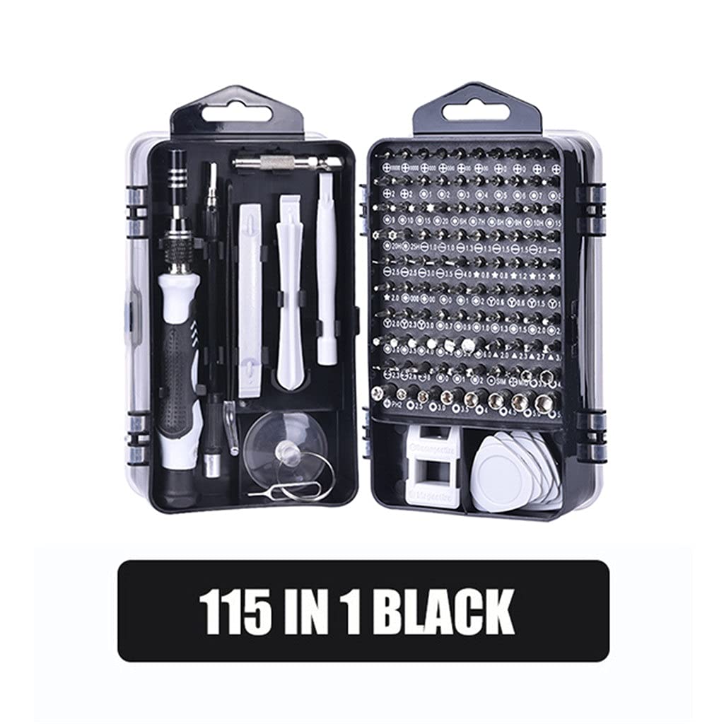 Juego de Destornilladores 115 en 1, Juego de Herramientas de reparación de precisión, Juego de Puntas de Destornillador Hexagonal Torx magnéticas para Reparar Herramientas manuales de PC