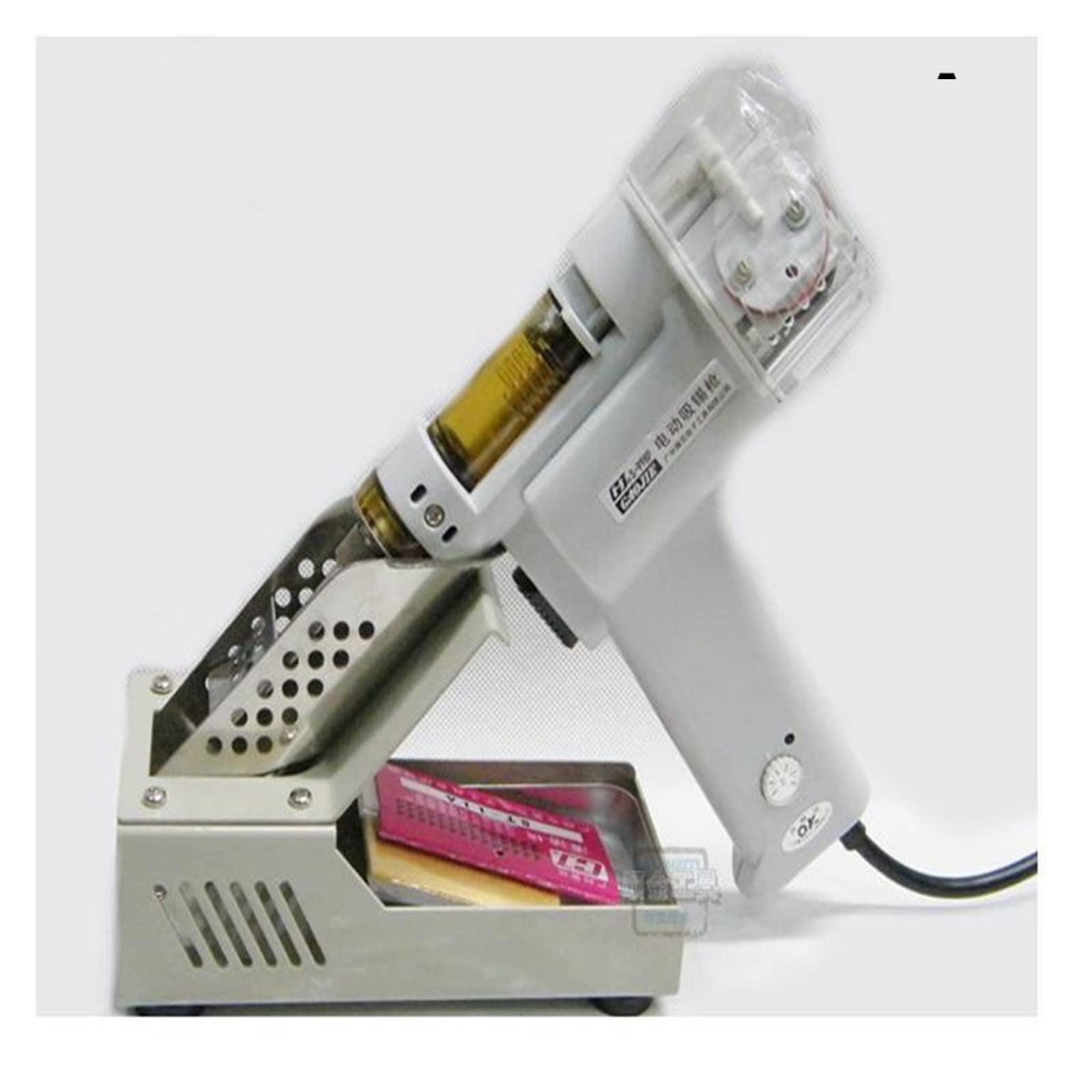Automatic Suction Tin Electric Absorb Gun S-998P Electric Vacuum Double-Pump Solder Sucker Desoldering Gun 100W(A)