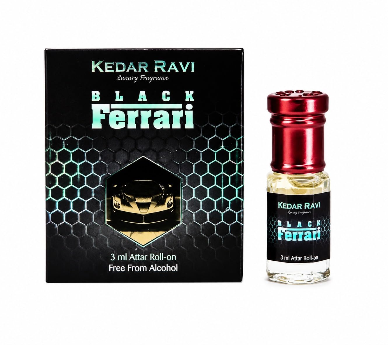 Black Ferrari Attar Roll-On Perfume, 3 ml | Premium Alcohol-Free Long-Lasting Attar for Men & Women-image-9