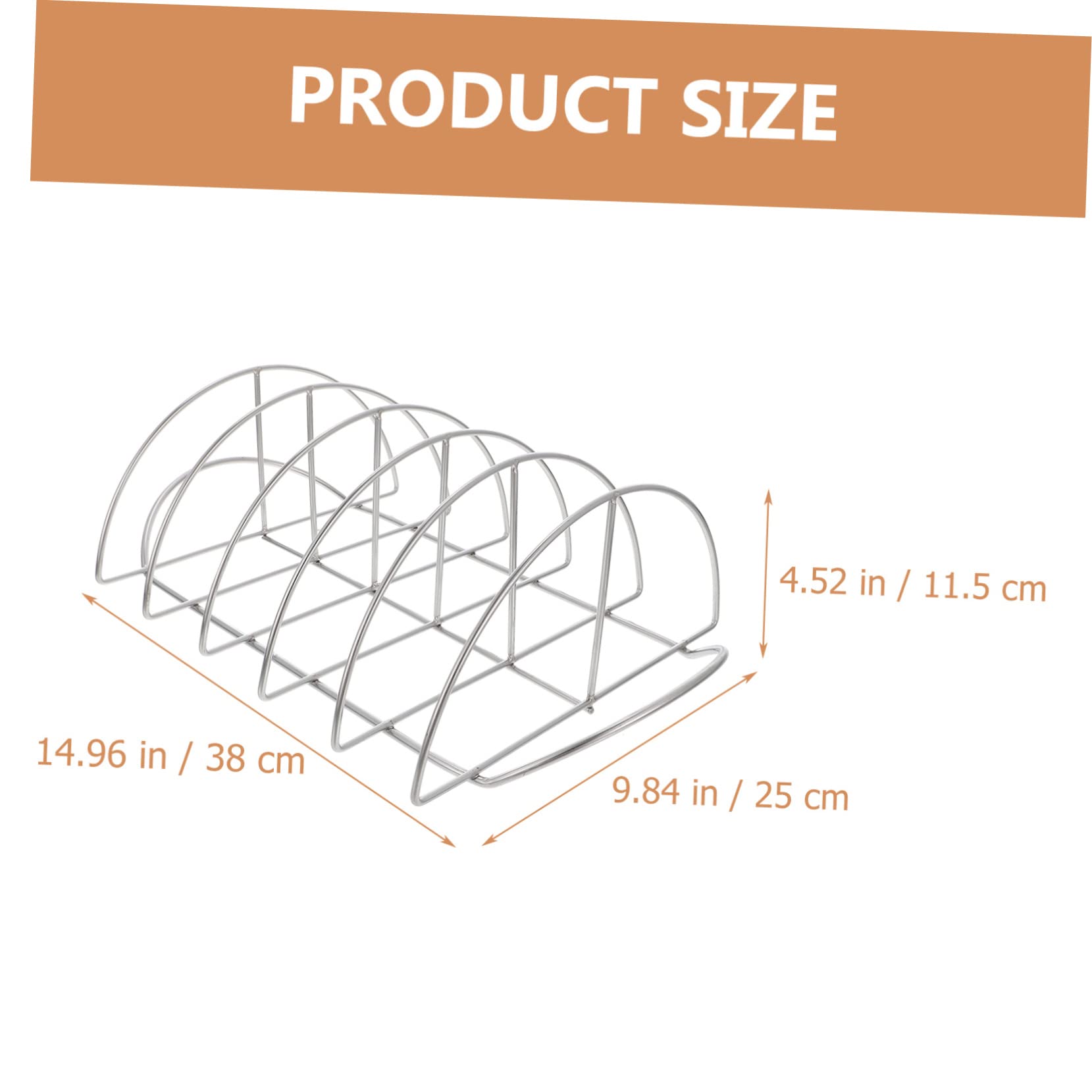 BESTonZON Praktischer Rippchenhalter aus Edelstahl Leicht und Tragbar für Picknick und Home Barbecue Robustes Grillzubehör für Spareribs und Fleisch