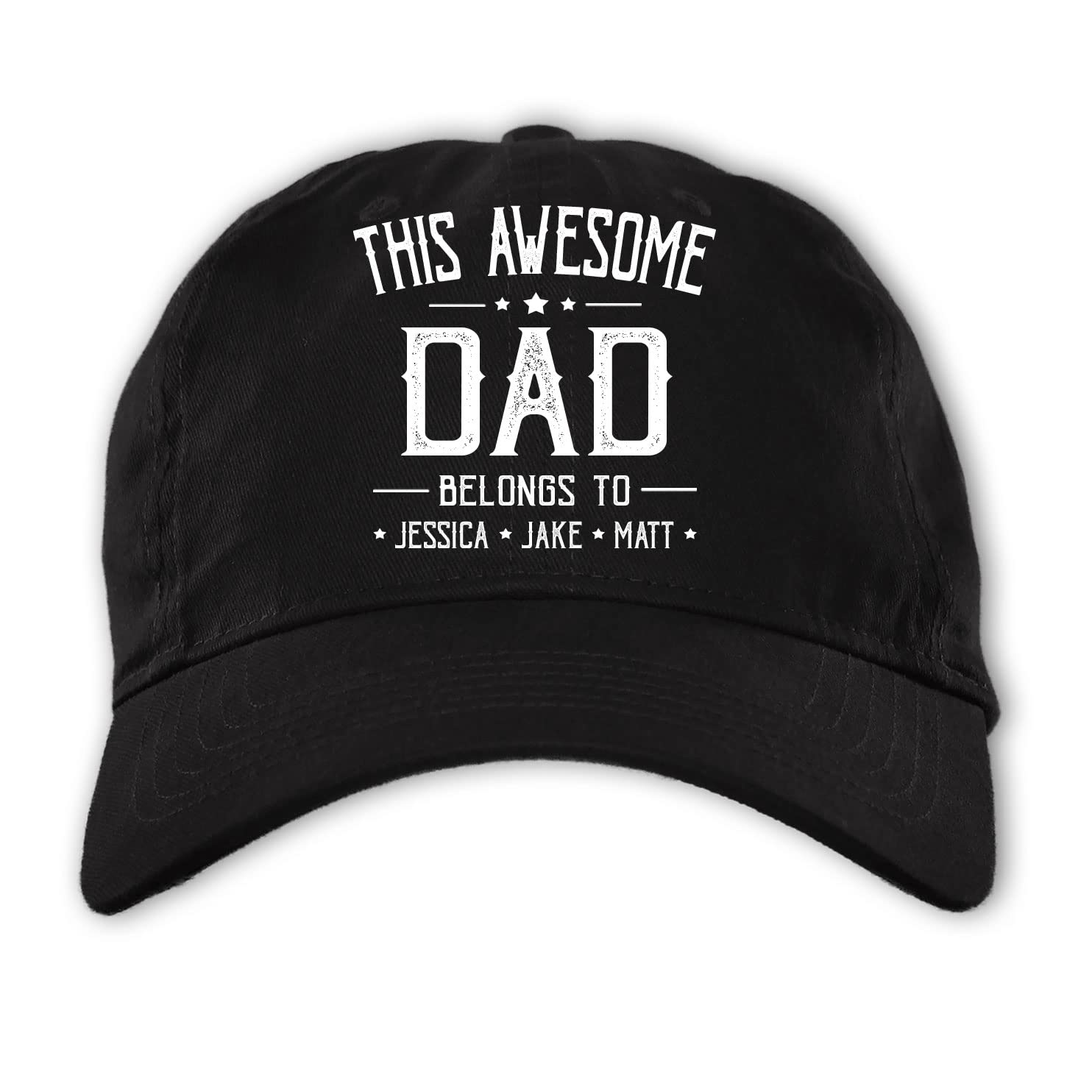 Personalized Dad Hat, Custom Dad Daddy Hat, Papa Hat, This Awesome Dad Belongs to, Fathers Day Birthday Gifts for Daddy