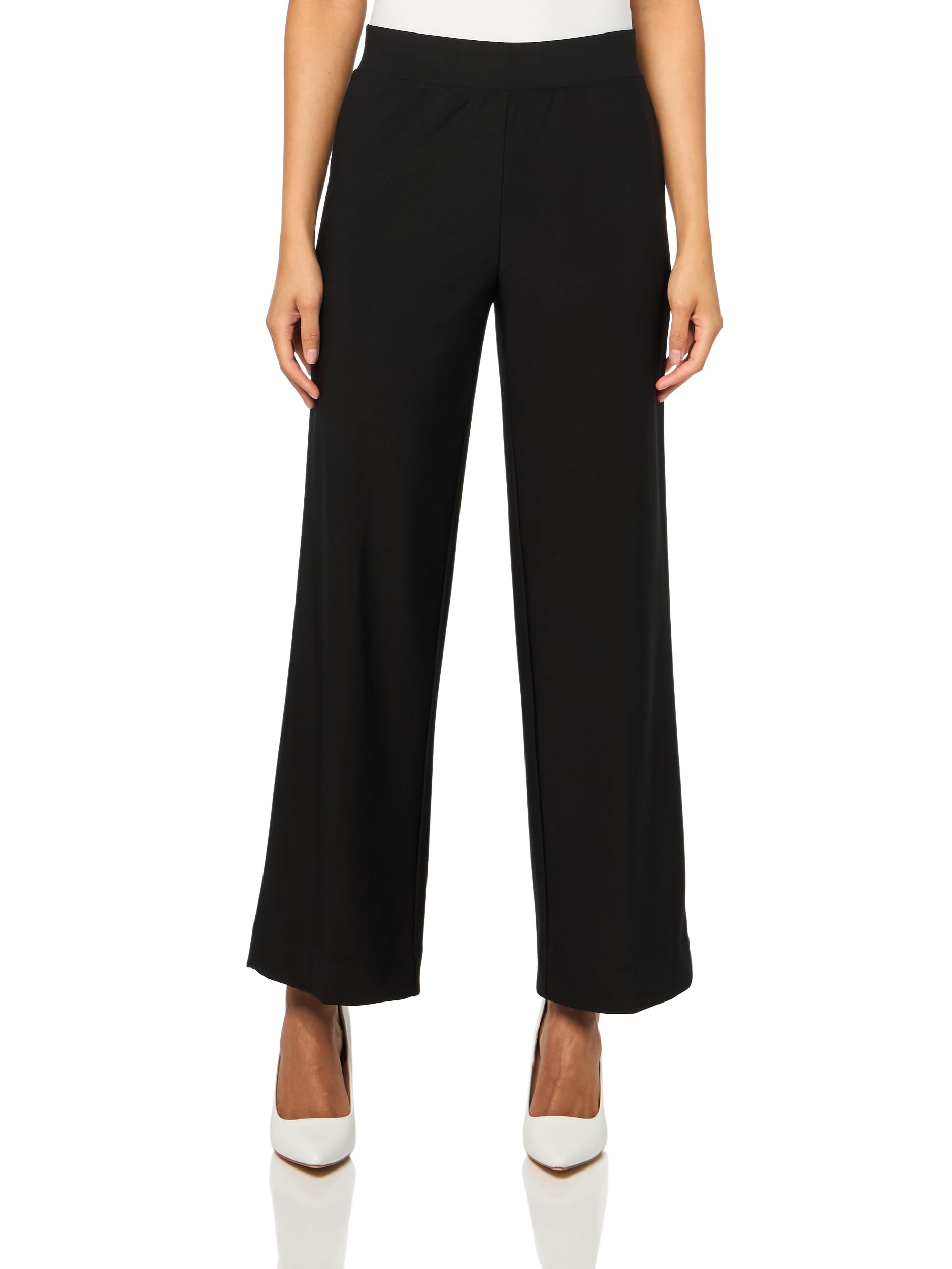 John Mark Womens Pull on Wide Leg Straight Pant