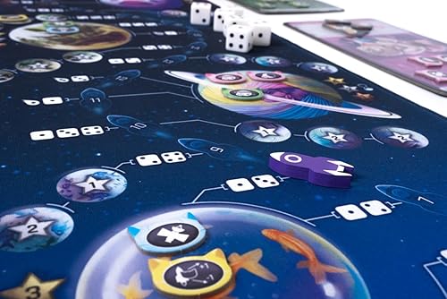 Miniatura 5 de Rebel Studio MLEM: Juego de mesa de la agencia espacial – Purrfect Catstronaut Adventures! Juego de estrategia para rodar dados, divertido juego