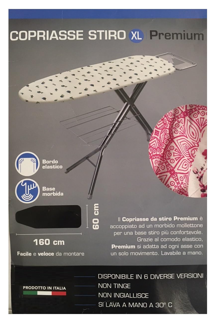 Funda para tabla de planchar, tamaño XXL universal para tablas grandes, calidad premium, apta para planchas de vapor, fabricada en Italia, varios colores disponibles