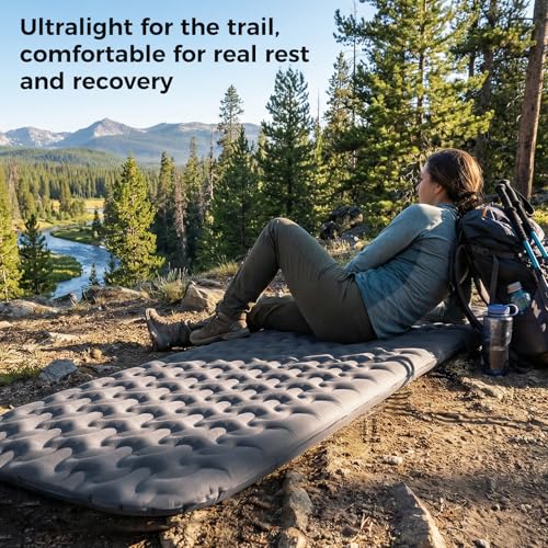 Image of ATEPA Self Inflating Sleeping Pad for Backpacking, 2.3 R-Value | 1.65lbs Ultralight, 3-Season Camping Mat, 1.2 inch Thick Insulated Foam, For Backpacking, Hiking, Trekking & Mountaineering