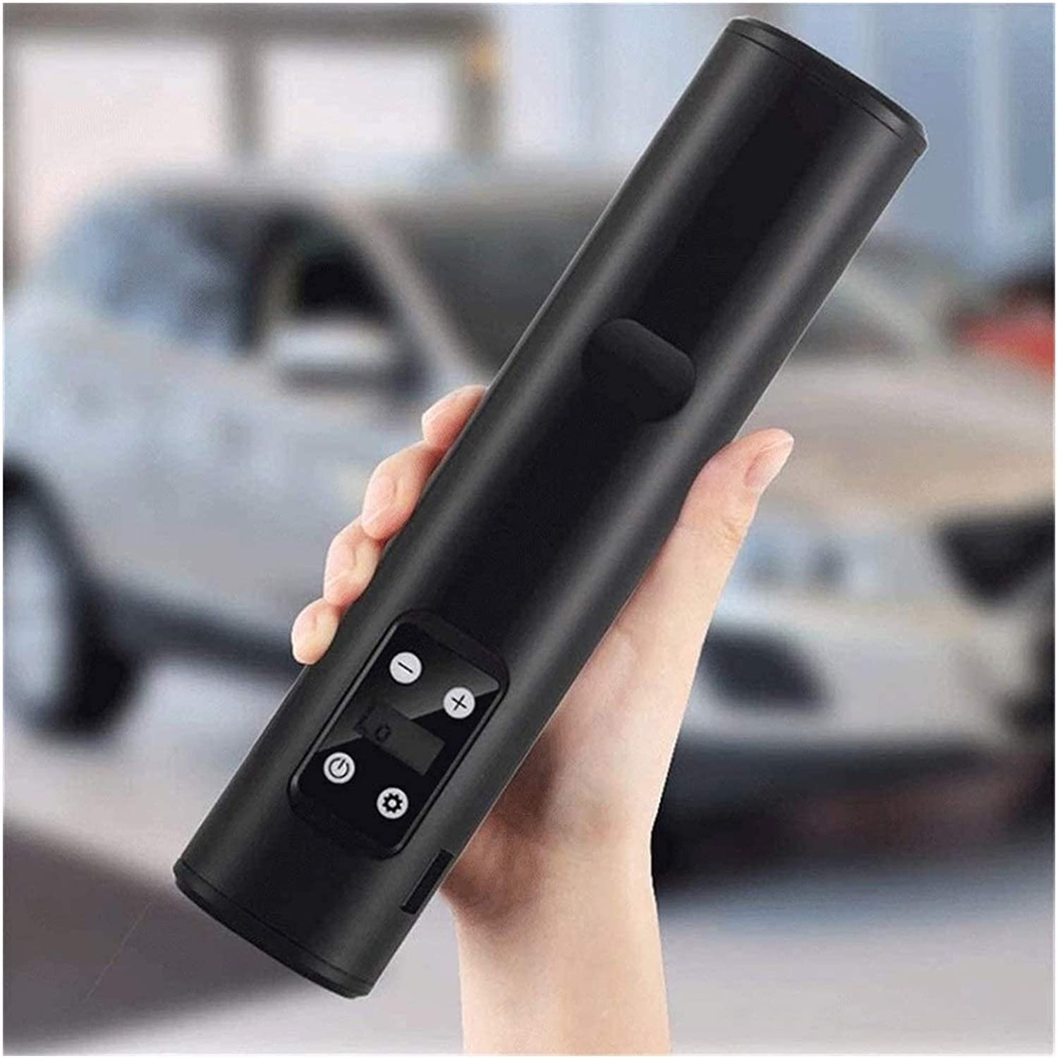 Bomba de aire portátil inflador de neumáticos for compresor de aire for neumáticos for automóviles 1 2V DC Bomba de neumáticos automáticos con manómetro digital, 15 0PSI con emergencia DIRIGIÓ Luz for