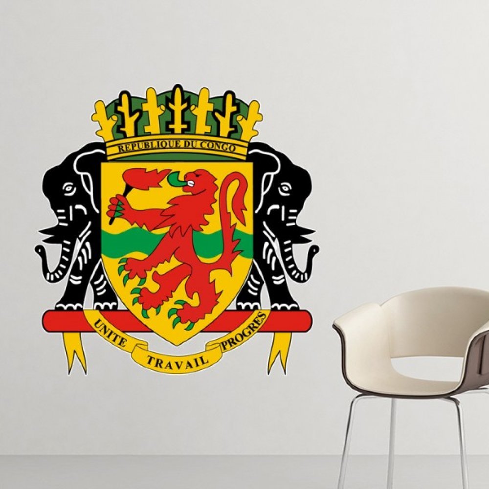 Stickers muraux Congo symbole pays idéal pour créer un coin culturel dans votre chambre
