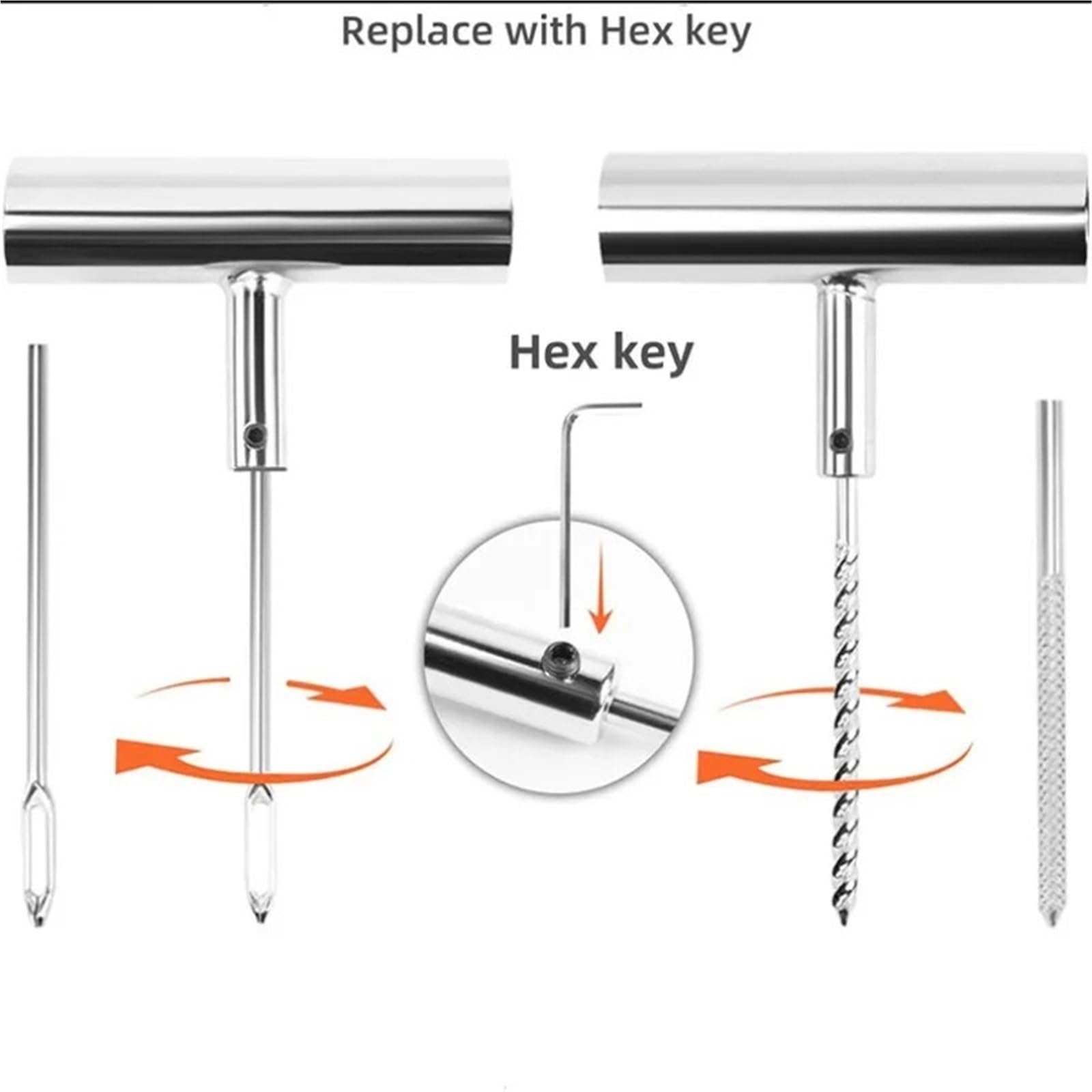 Genérico Kit De Reparación De Neumáticos De Bicicleta, Juego De Tapones For Pinchazos, 24/46/62 Piezas, Herramientas Portátiles De Mantenimiento De Parches De Neumáticos