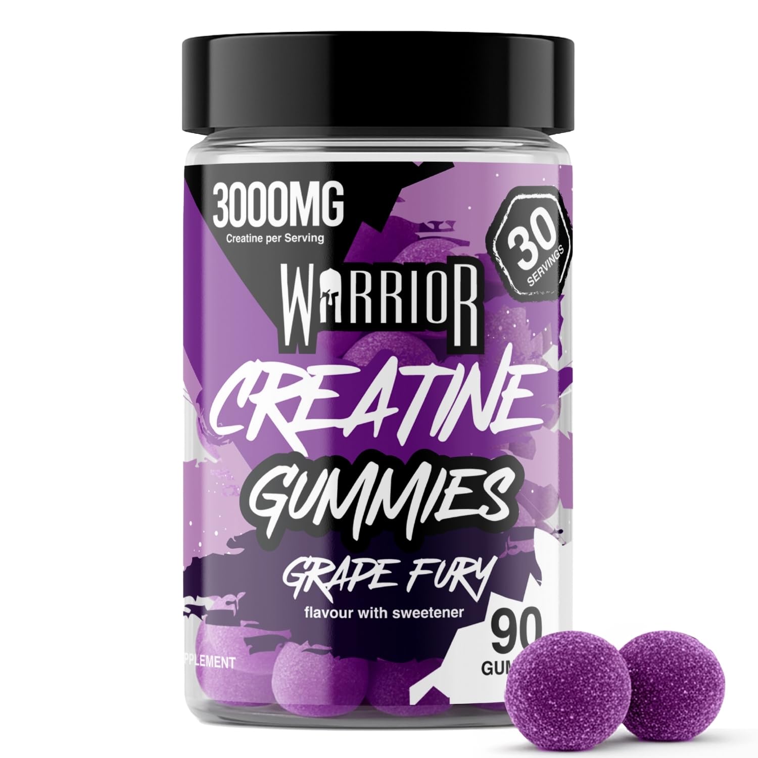 Warrior Creatine Monohydrate Gummies | 90 Gummies | 3000Mg