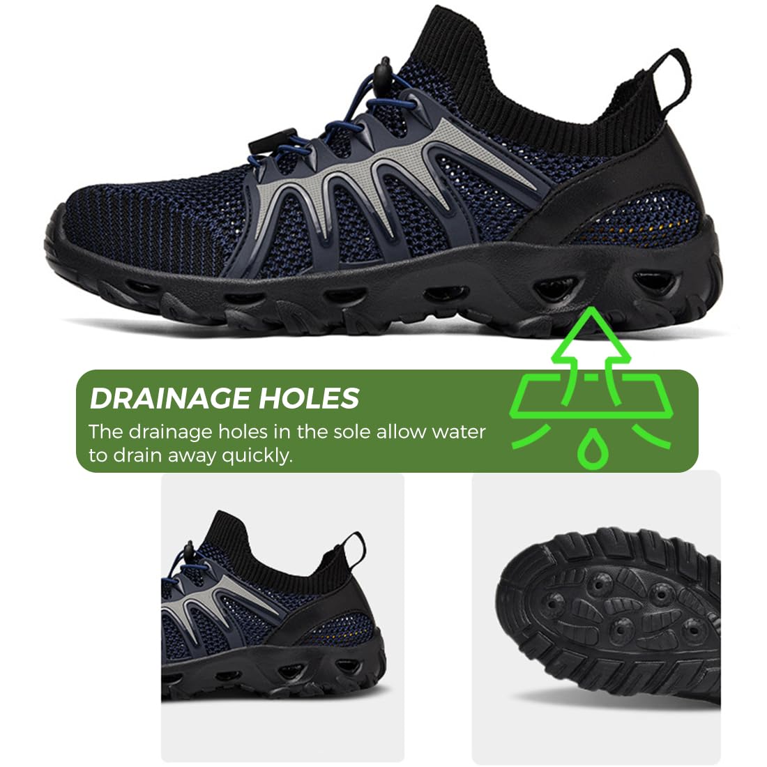 Rojeam Scarpe da Acqua Donna Uomo Scarpe da Immersione Antiscivolo | per Nuoto, Surf, Paddle, Escursionismo