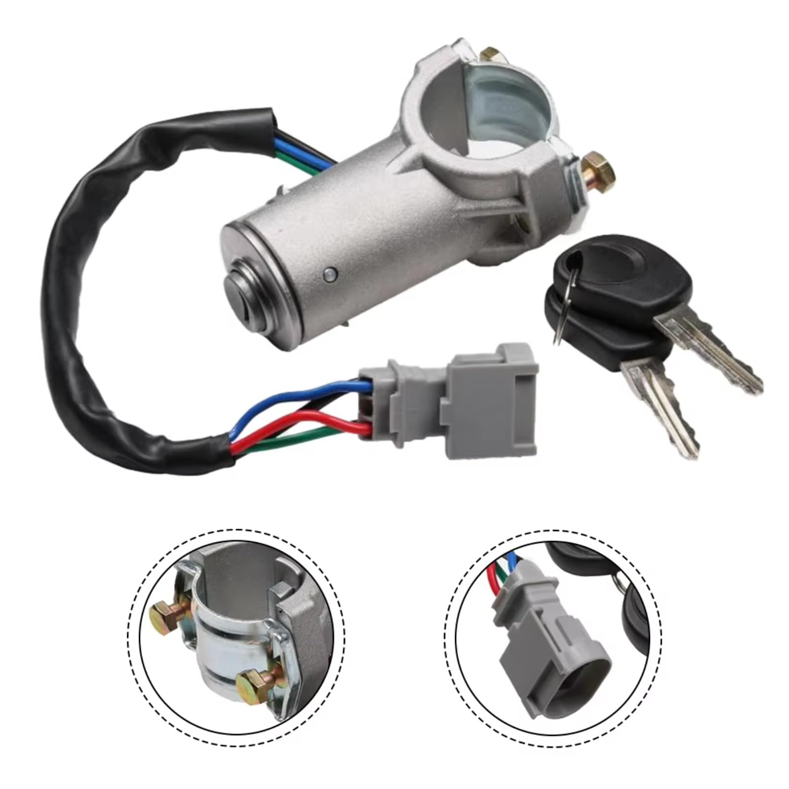 Cilindro de Cerradura de Encendido Compatible con Daily para Modelos Daily Cilindro de Cerradura de Interruptor de Encendido con Llaves Pieza de Repuesto Direc Automotive Parts 2992551