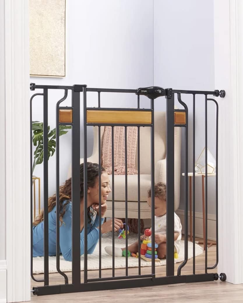 Regalo Home Accents Extra Tall and Wide Walk Thru Baby Gate, 4-Inch ...