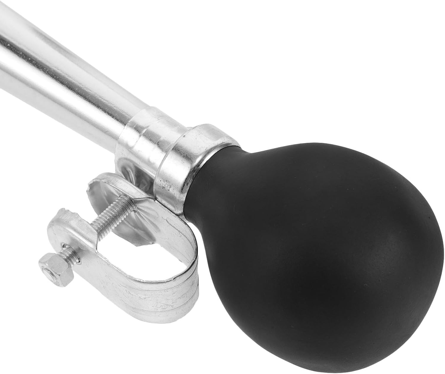 BESTYASH Bicycle Air Horn and Loud Bike Bell Metal Horn for Mountain Bikes Silver 9-inch for Road Cycling and Outdoor Riding