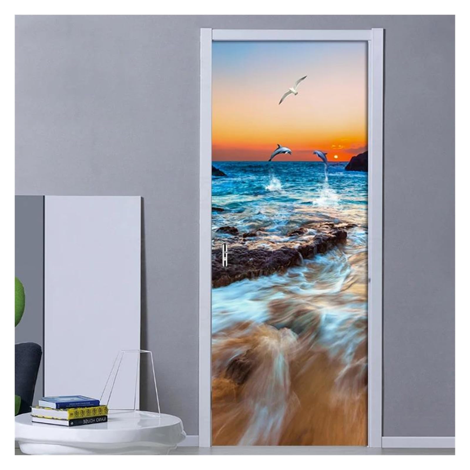 Sticker muraux coucher de soleil 3D pour créer une ambiance évasion chambre