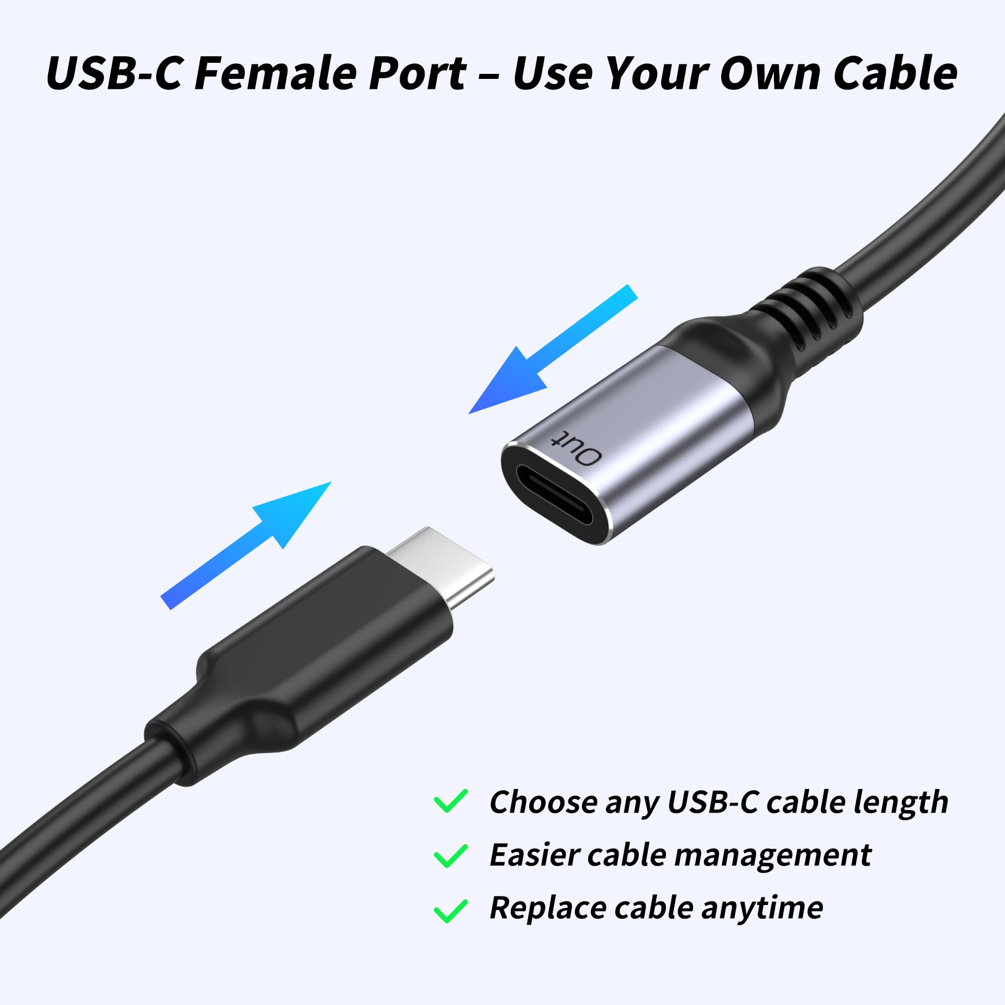 Adattatore da HDMI a USB-C Femmina 4K@60Hz – Convertitore da sorgente HDMI a monitor USB-C e occhiali AR – Compatibile con Viture, Xreal, RayNeo, Rokid – Per PS5, Xbox, Switch, Dock Steam Deck