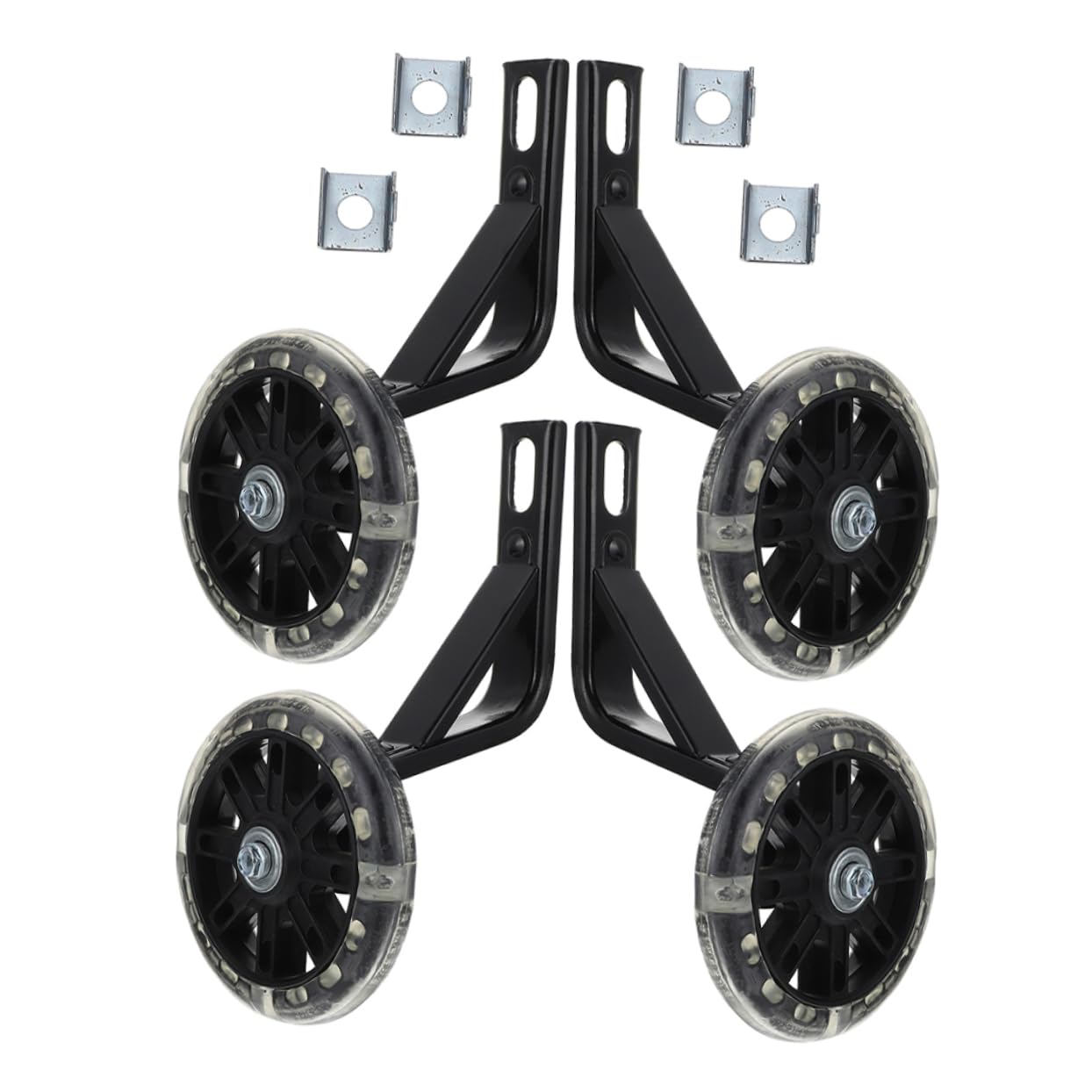 Toddmomy Rueda de Entrenamiento para Niños, 2 Pares, Acero al Carbono | Desmontable, Alta Resistencia, Pu, para Bici Infantil, Lote de Cuatro Piezas