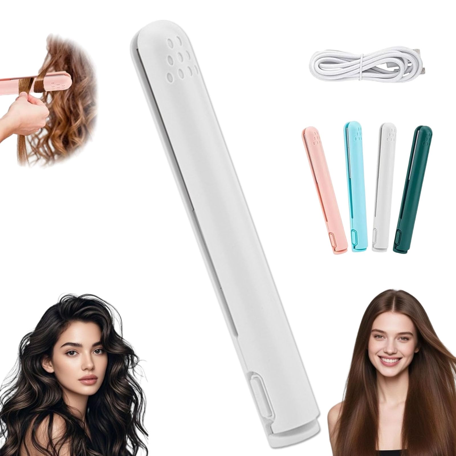 Pipiup Curling Iron Pipiup Mini Dual Purpose Curling Iron Minilocke Hair Curler and Straightener 2 in 1 Pipiup
