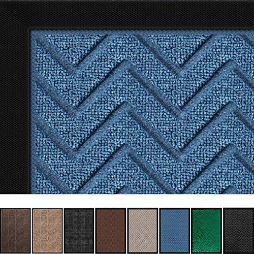 Amagabeli Large Outdoor Door Mats Rubber Shoes Scraper 36" x 24" for Front