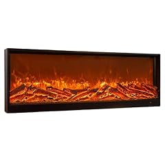 Electric Fireplace Recessed Electric Fireplace Decorative Fireplace with 3D Realistic Fire Touch Control Panel Overh Home D cor