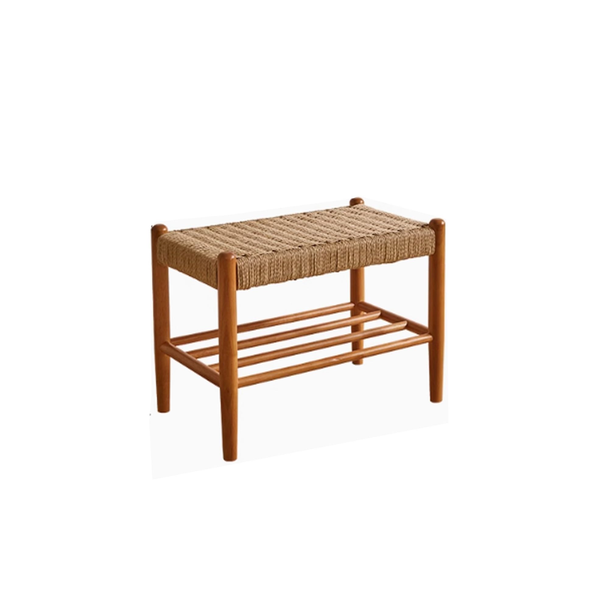MYUYEE Wooden Entryway Shoe Bench With Storage Shoe Rack For Front Door Entrance Bedroom End Of Bed Hallway Living Room Furniture 23.62In Wood Bench(60Cm)