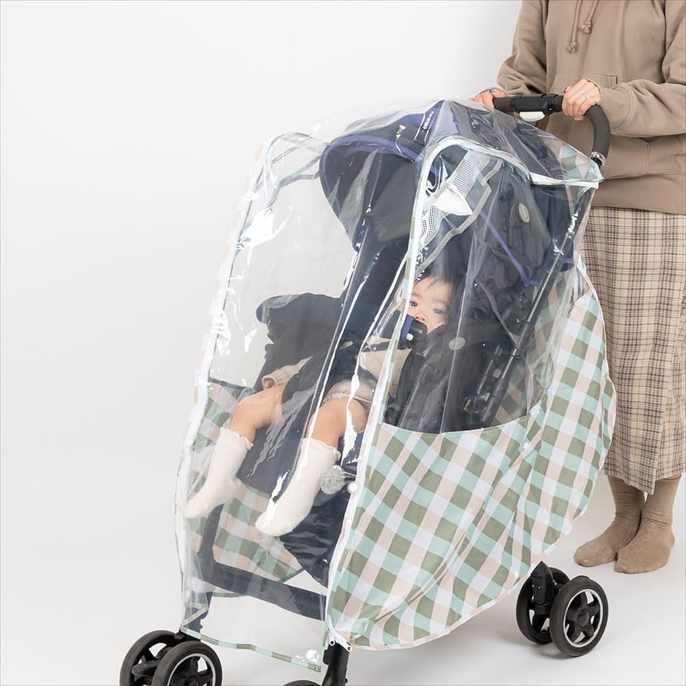 Ogawa LINEDROPS Original Rain Cover for Strollers, Front and Back, For A-Type, B Type Strollers, Buggies -