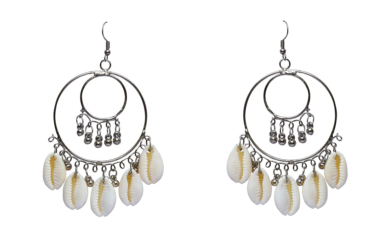 Shining Angel Light Weight Natural Cowrie Shell Hoops long Earring For Women And Girl (B0994TPDZM) Amazon Price History, Amazon Price Tracker
