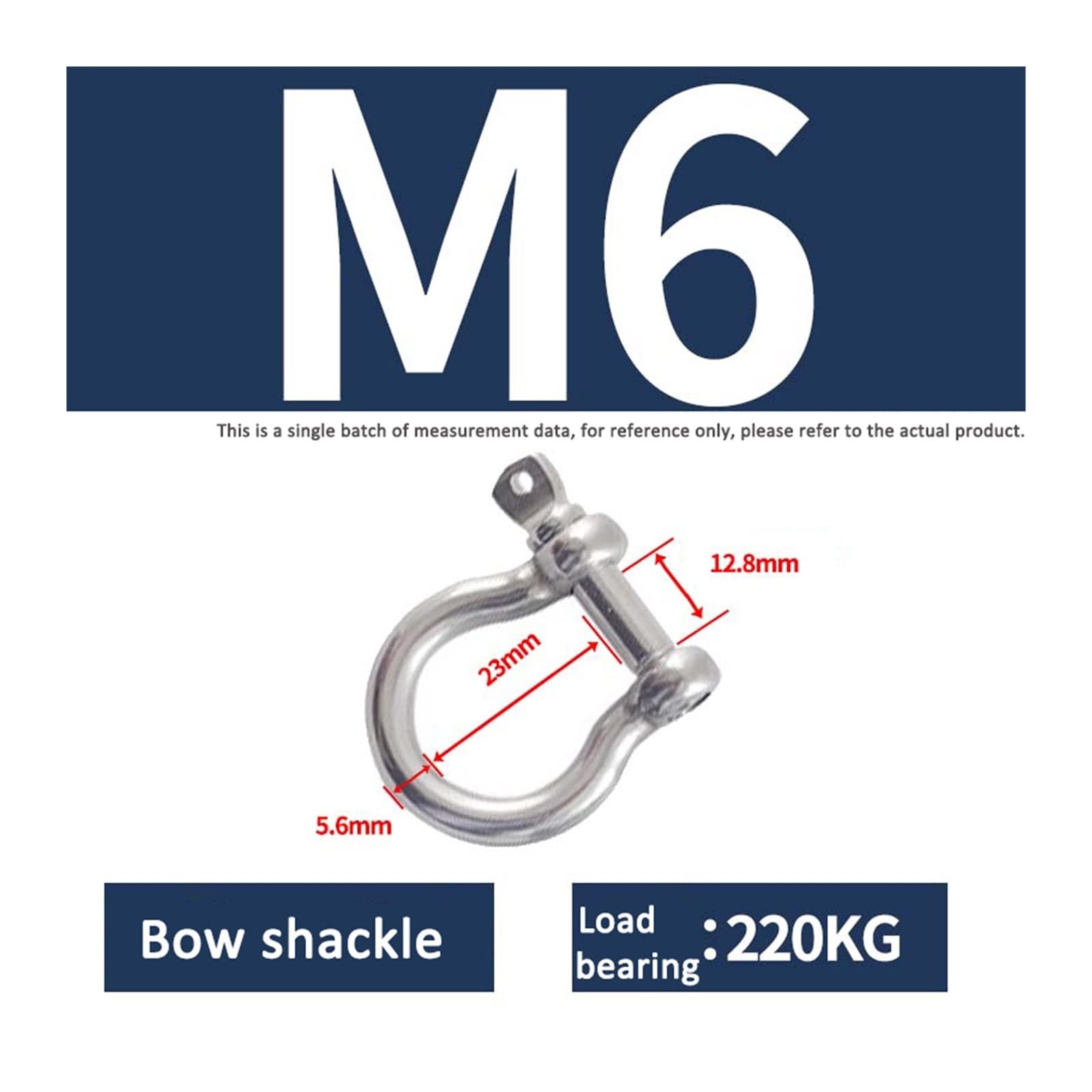 100 X 5mm Galvanised Steel Bow Shackle Pin Chain Hitch Links