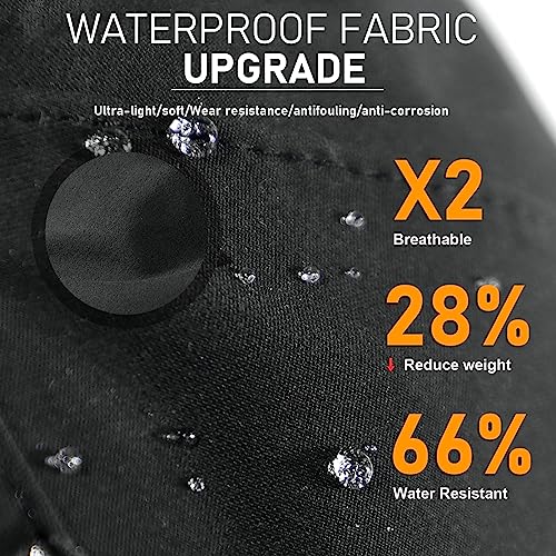 Lvaiz Mens Waterproof Golf Baseball Cap Windproof Unstructured Upf50+ Outdoor Caps For Women Sport Adjustable Tennis Hat Black #TOP2