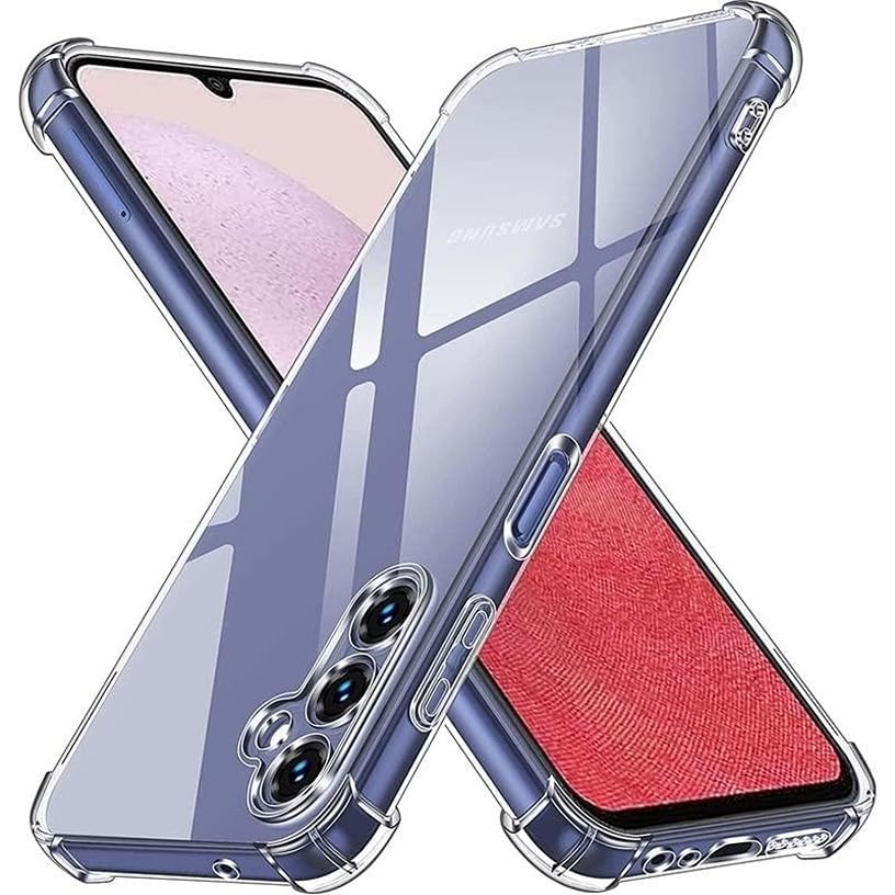 Image of BOXXO Flexible Back Cover for Samsung Galaxy A34 5G | Back Cover Transparent Clear Shockproof Case Four Corner Protection | Slim Protective Mobile Phone Cover for Samsung Galaxy A34 5G