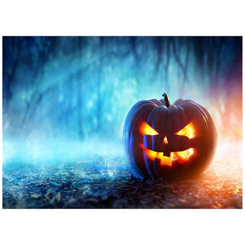 Wowdecor Pumpkin Lantern Paint By Numbers Kits For Adults Kids, Diy Oil Painting - Halloween Witch 16X20 Inch (Framed)