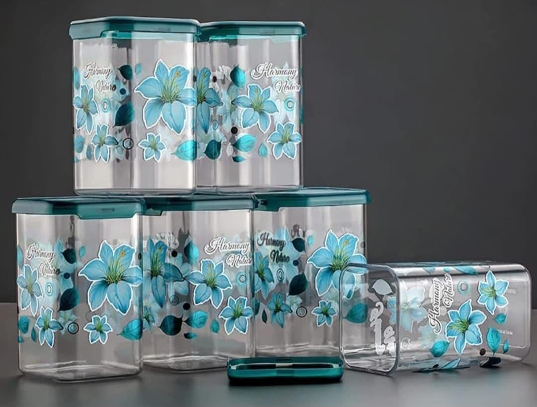Contenedor de almacenamiento de cocina de forma cuadrada irrompible, contenedor de almacenamiento de alimentos, dispensador de cereales, contenedor de aperitivos, recipiente de plástico juego