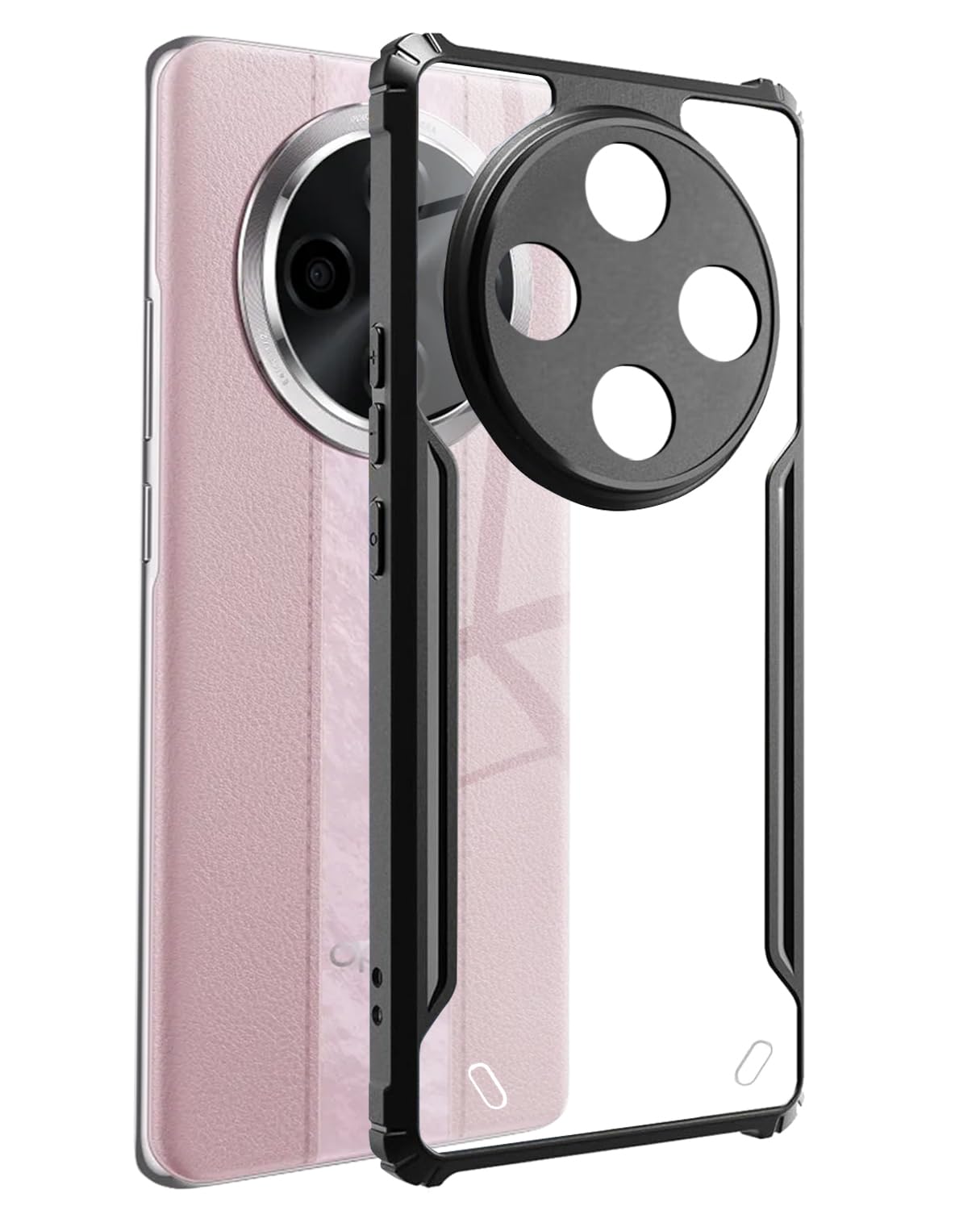 Spazy Case® Oppo F27 Pro Plus 5G Back Cover | Transparent Crystal Clear Hard PC Back Case with TPU Bumper, Drop Protection Case for Oppo F27 Pro Plus 5G